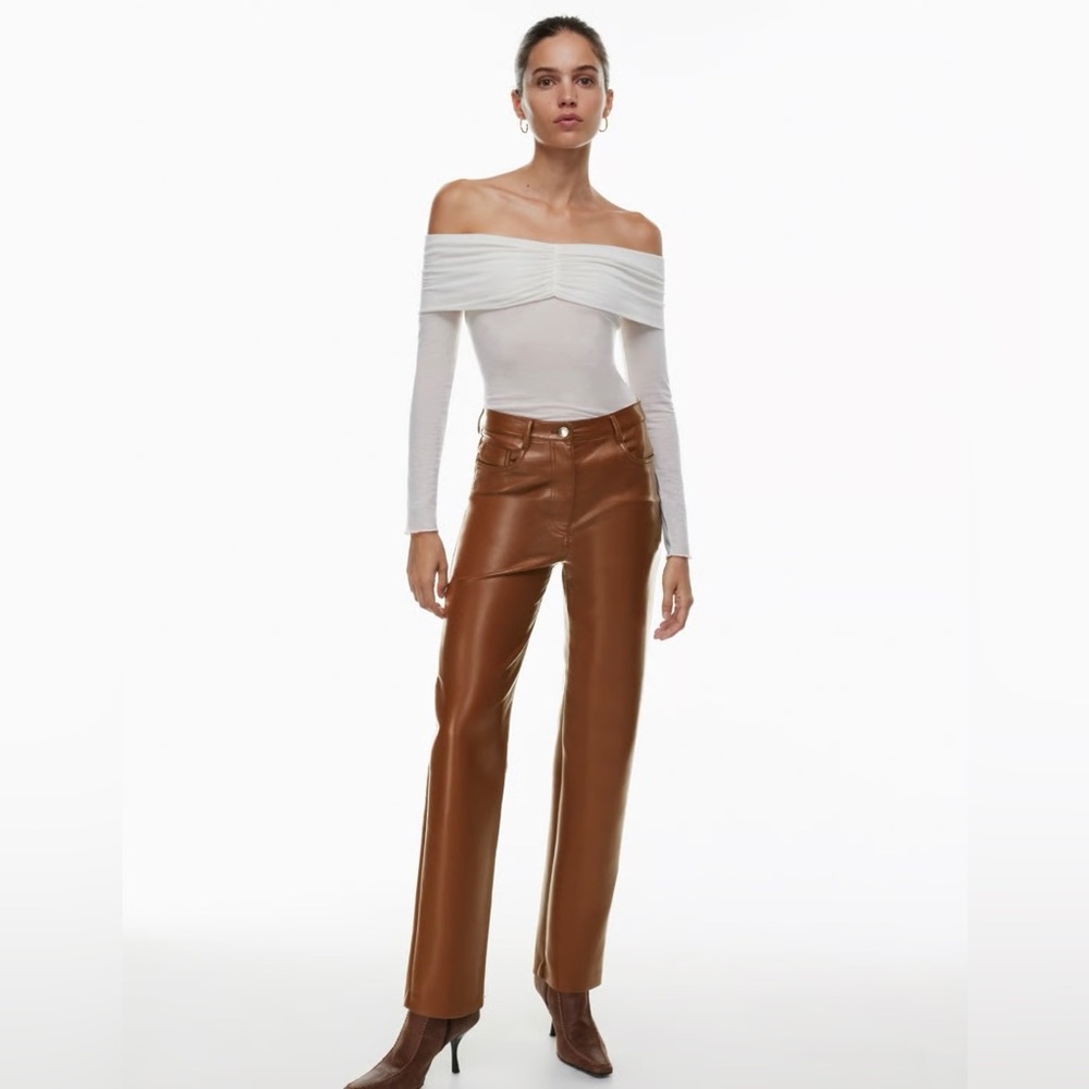 NWT aritzia Melina pants size 6 Caramel - Picture 1 of 7